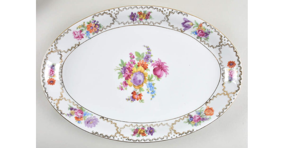 Dresdner Art 16" Oval Serving Platter by Schumann - Bavaria ...
