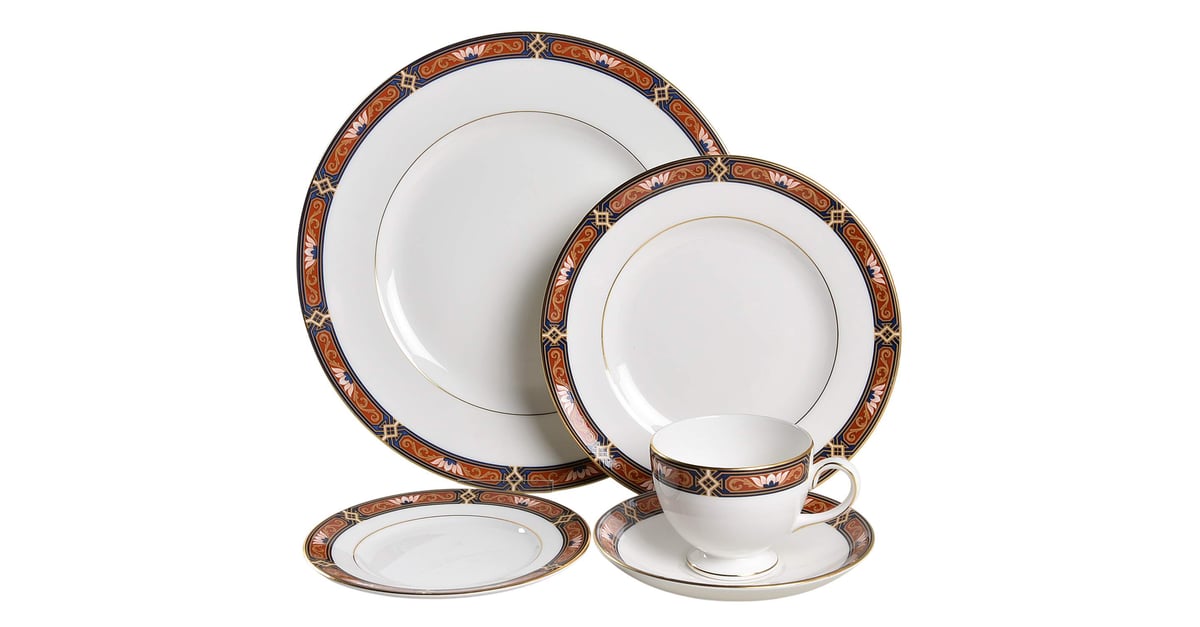 Chippendale Blue and Rust 5 Piece Place Setting by Wedgwood 