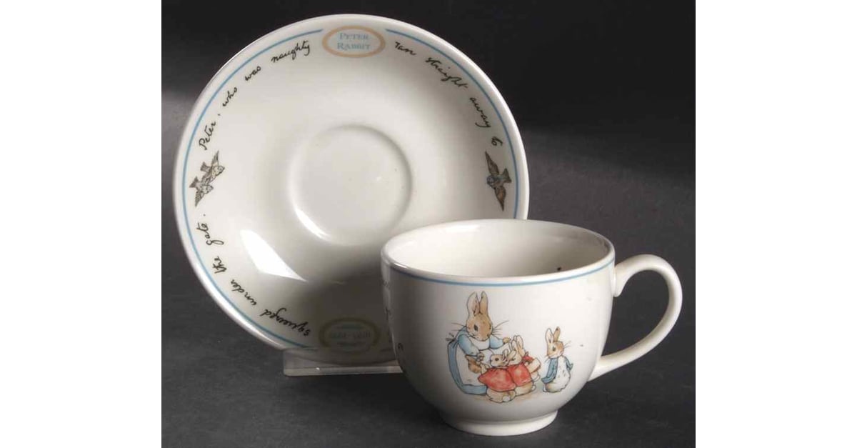 Peter Rabbit Flat Cup & Saucer Set by Wedgwood | Replacements, Ltd