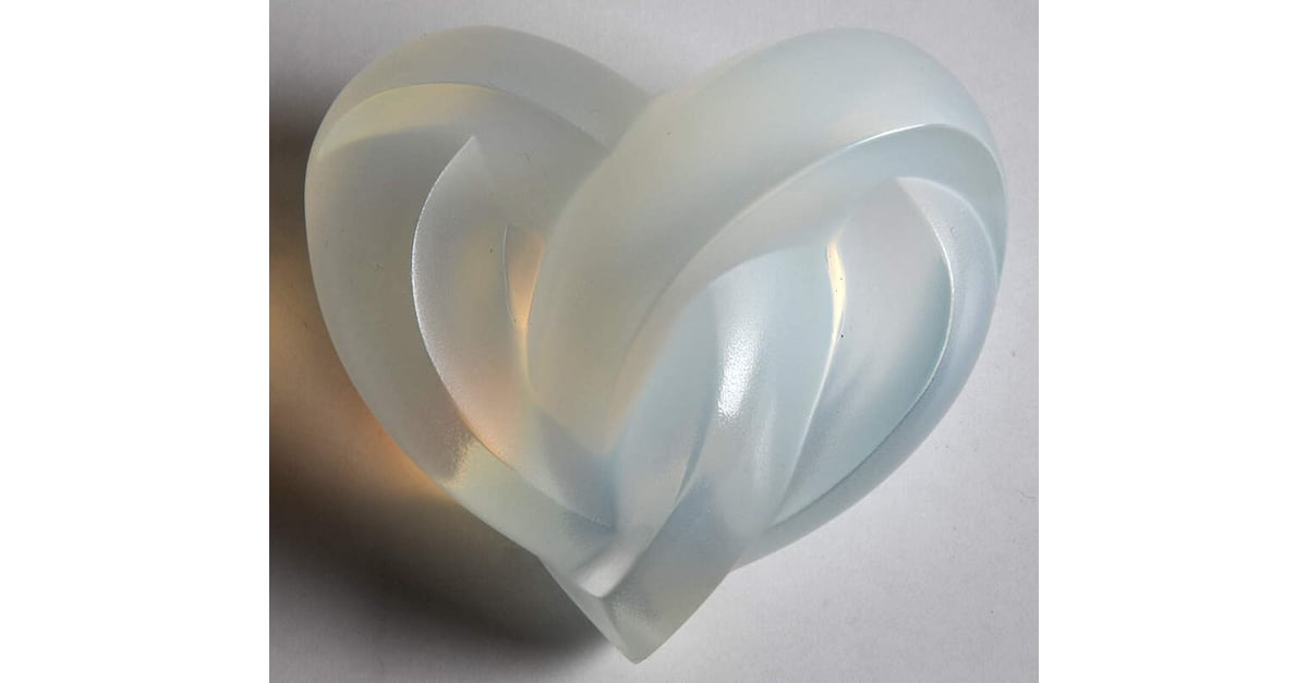 Lalique Figurines & Paperweights Heart Paperweight-Opal/Love Knot ...