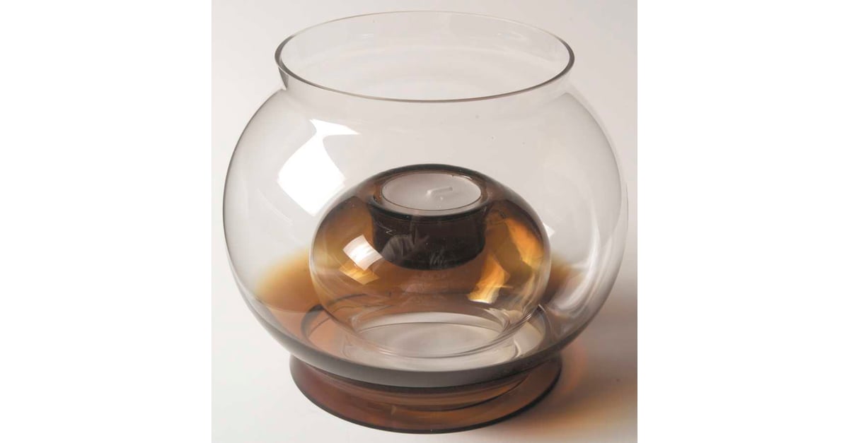 Glasscapes Amber Hurricane Lamp & Globe by Dansk | Replacements, Ltd.
