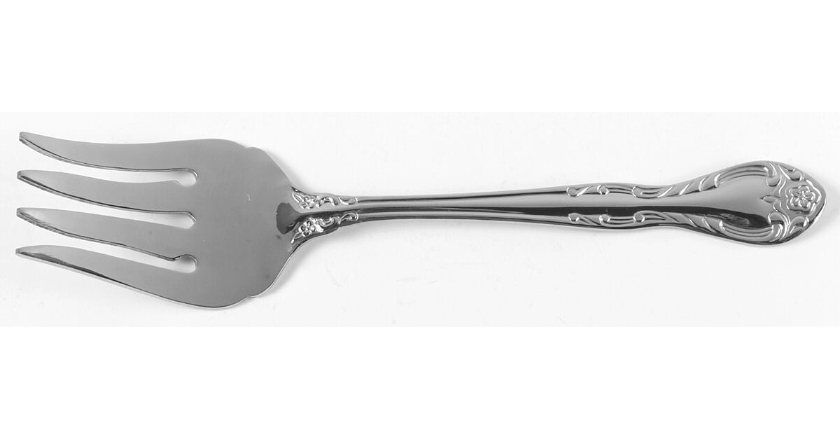 Queen's Fancy (Stainless, Glossy) Medium Solid Cold Meat Serving Fork ...