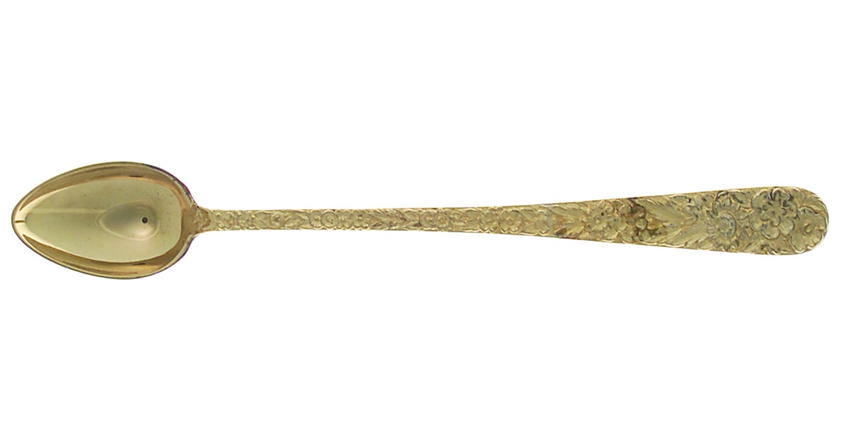Kirk Sterling Silver Repousse Iced Tea Spoon - 7 5/8" - Excellent Condition - View #5