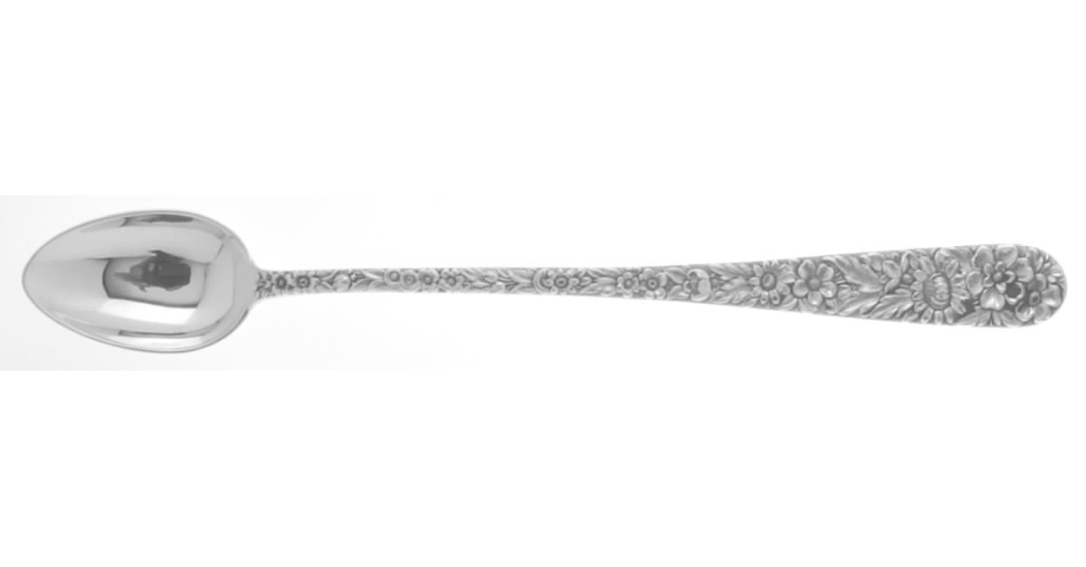 Rose Point by Wallace Sterling Silver Iced Tea Spoon 7 5/8" (No