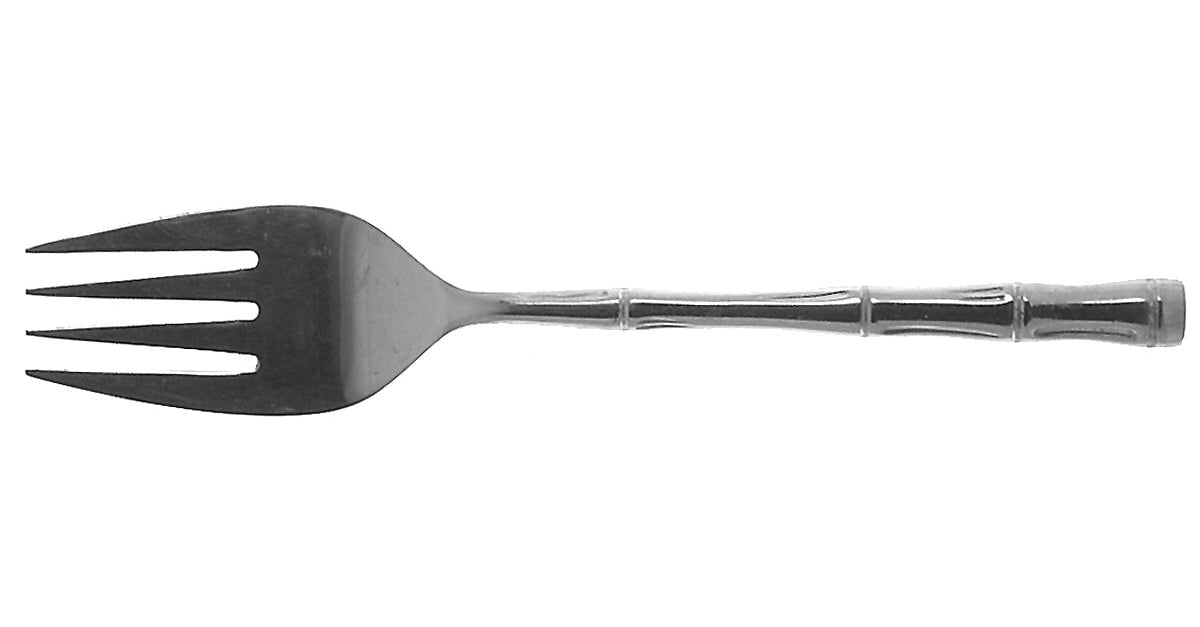 Regal Bamboo (Stainless) Medium Solid Cold Meat Serving Fork by Reed ...