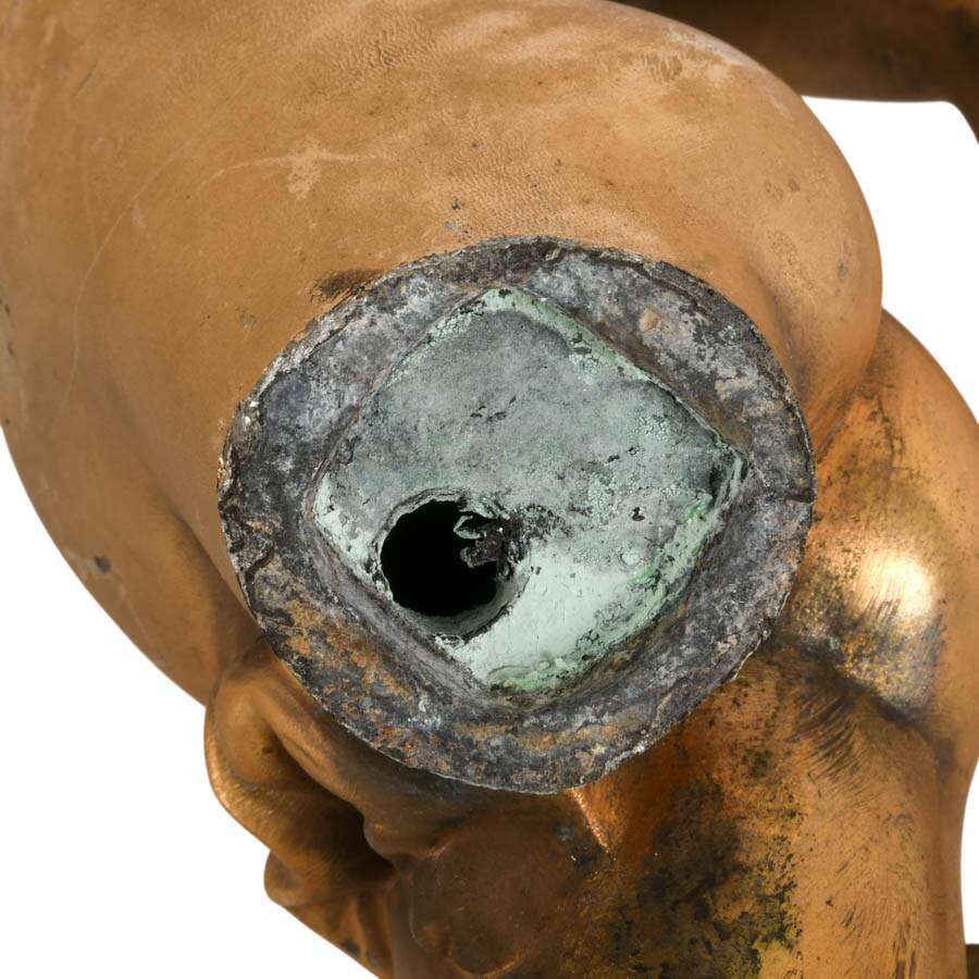 Art Deco Cold-Painted Spelter Figure-8