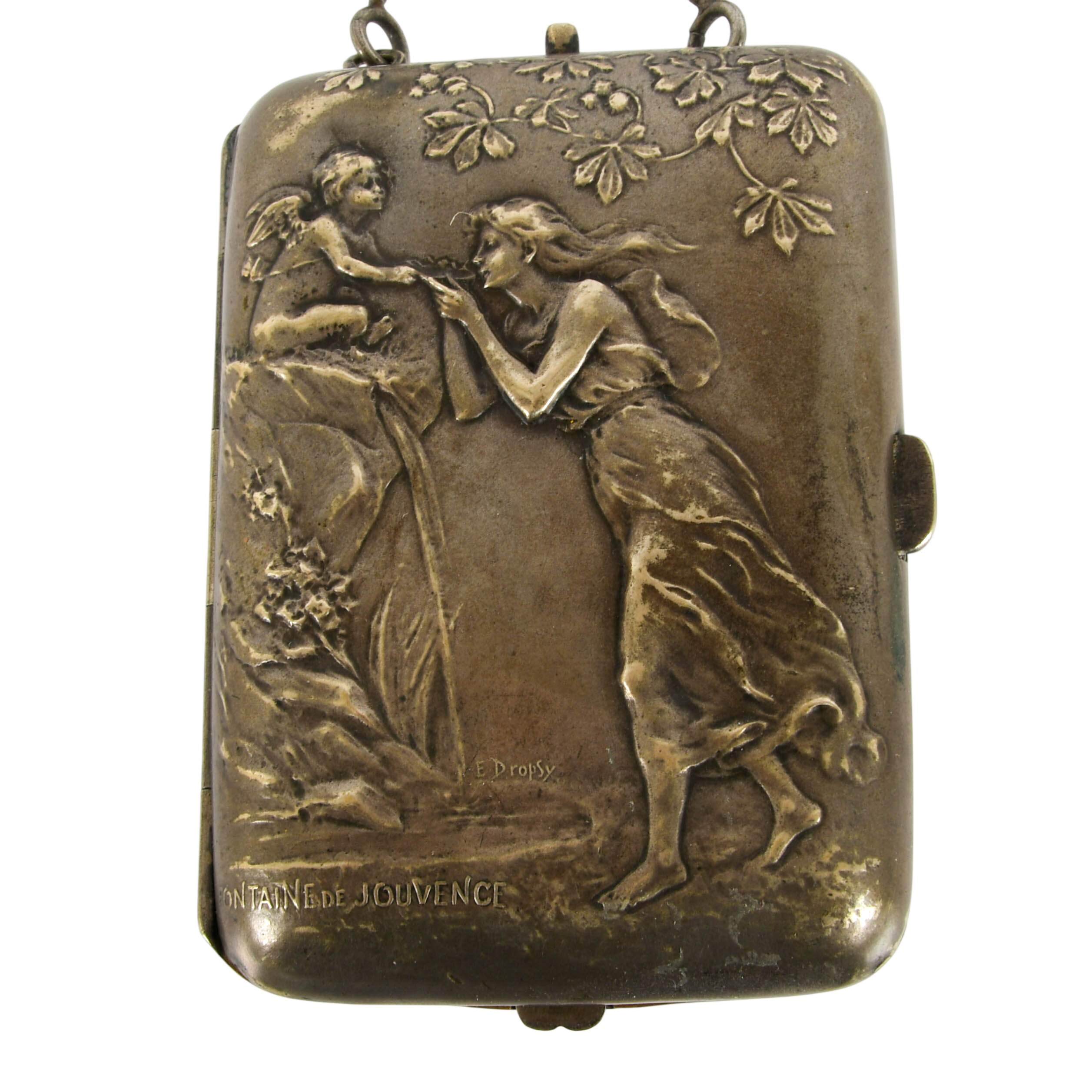 E. Dropsy "Fontaine De Jouvence" Silver Plated Dance Purse-3