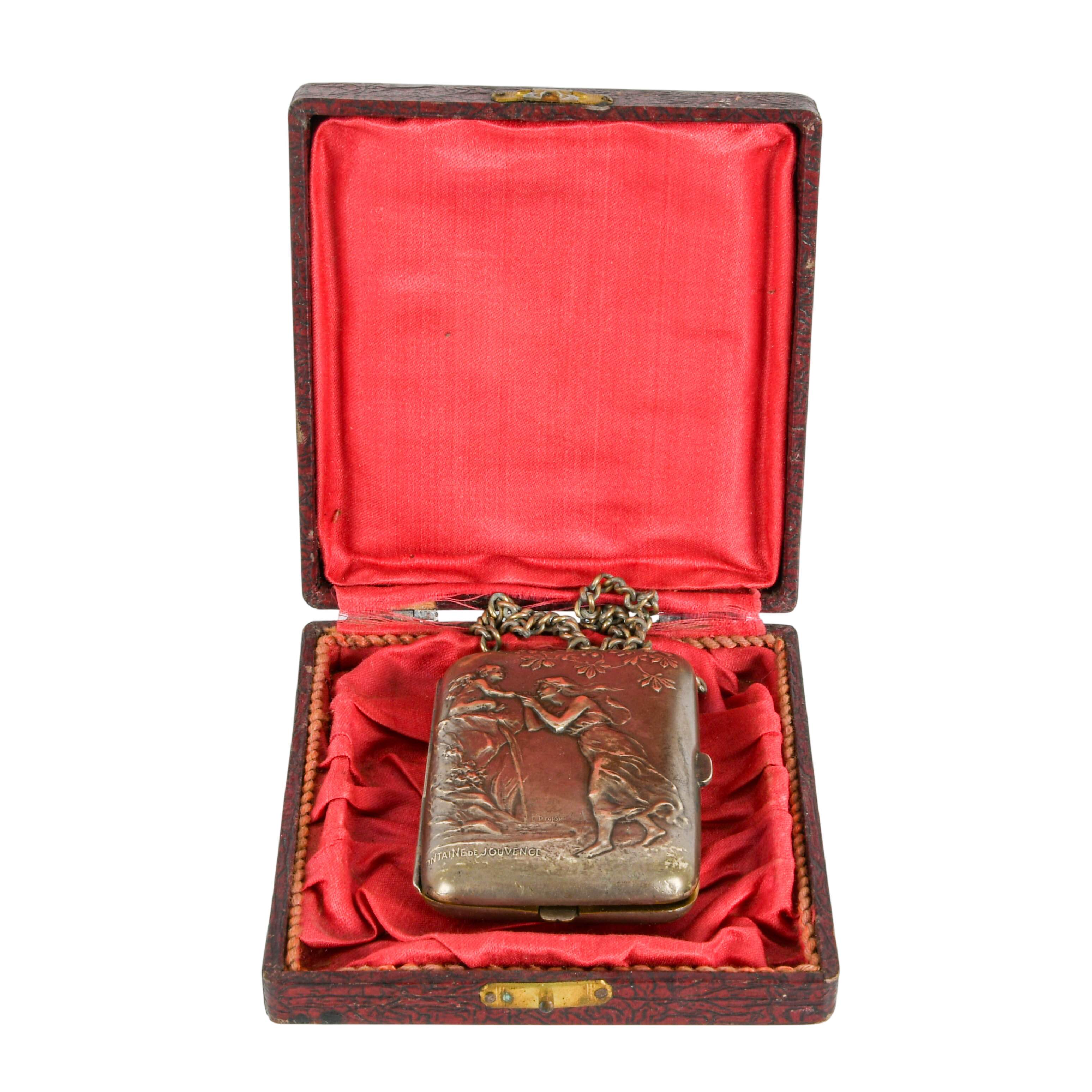 E. Dropsy "Fontaine De Jouvence" Silver Plated Dance Purse-1