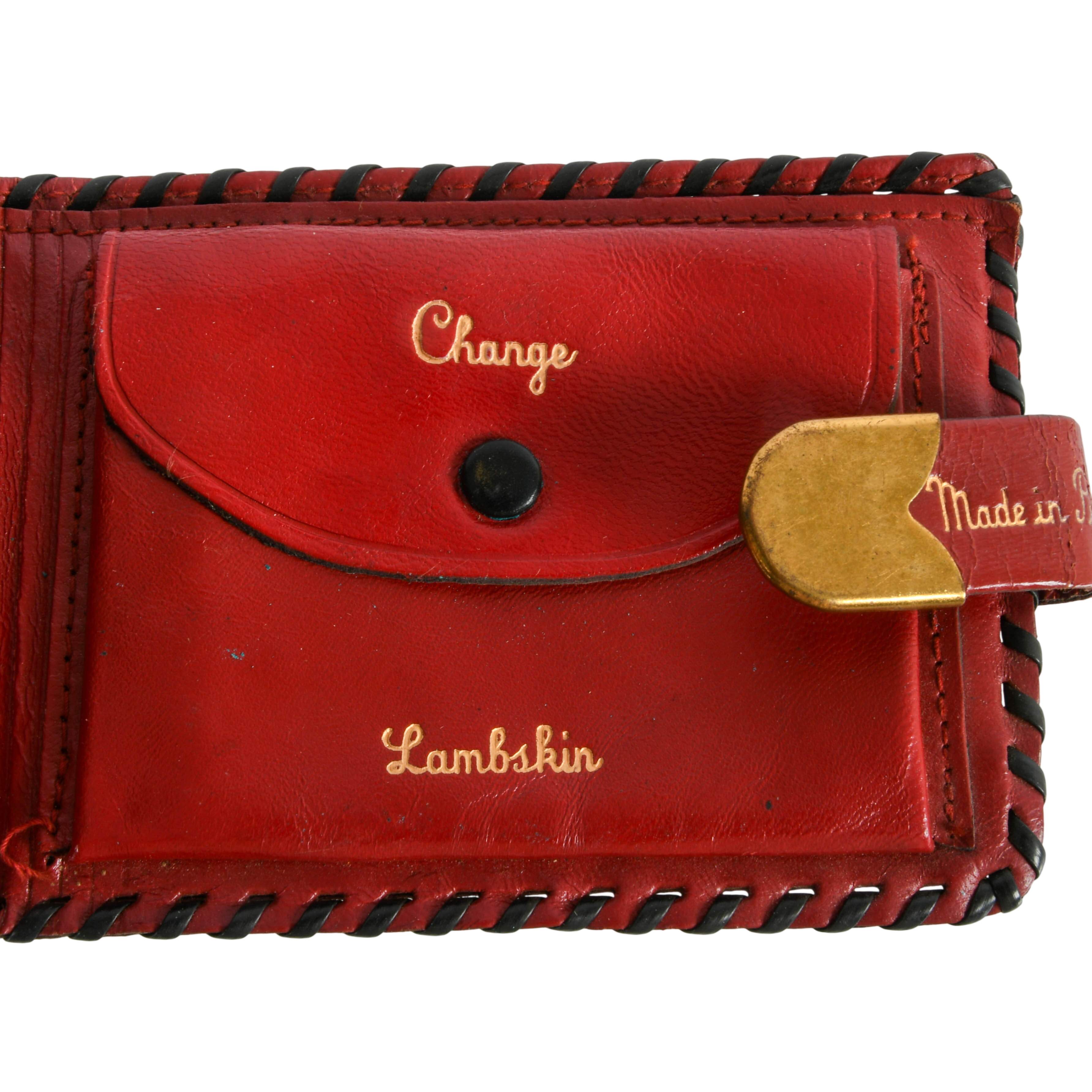 Italian Leather Purse with Lambskin Wallet Combo-7