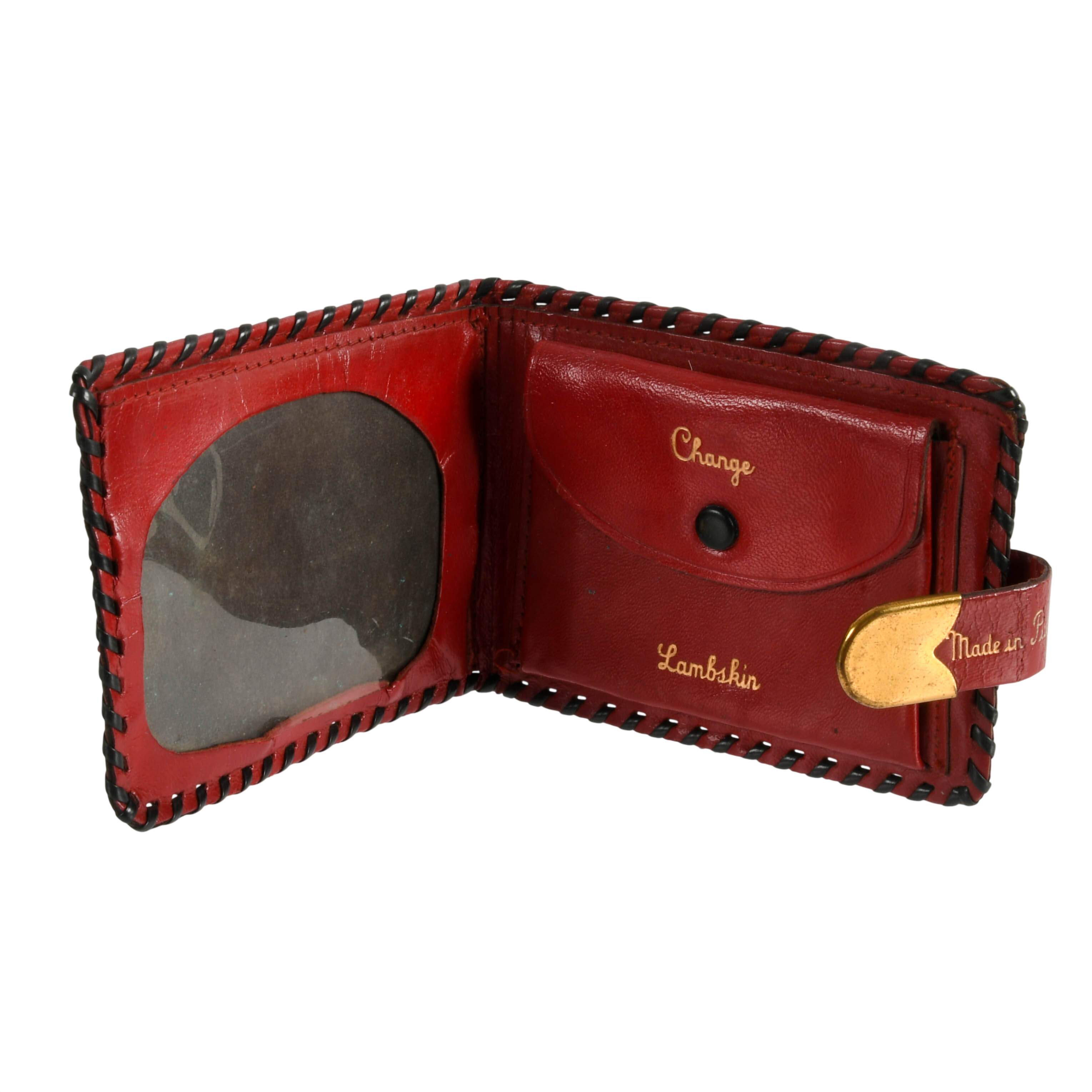 Italian Leather Purse with Lambskin Wallet Combo-6