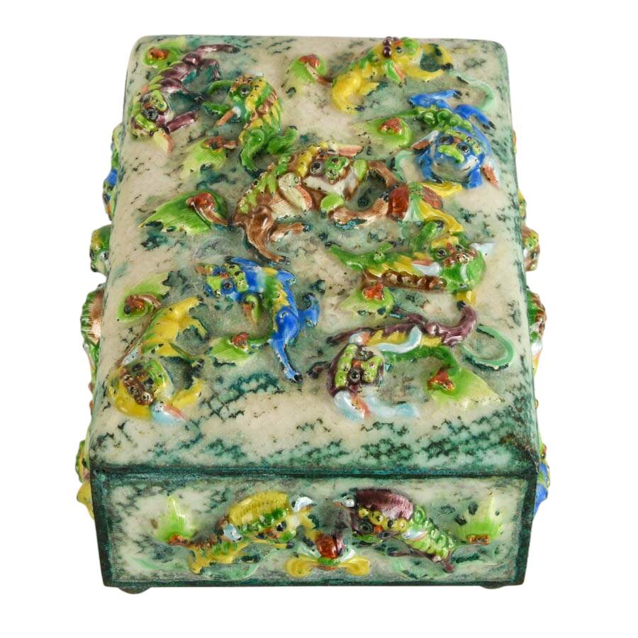 Antique Chinese Cloisonné Pair of Smoker's Companion Set-6