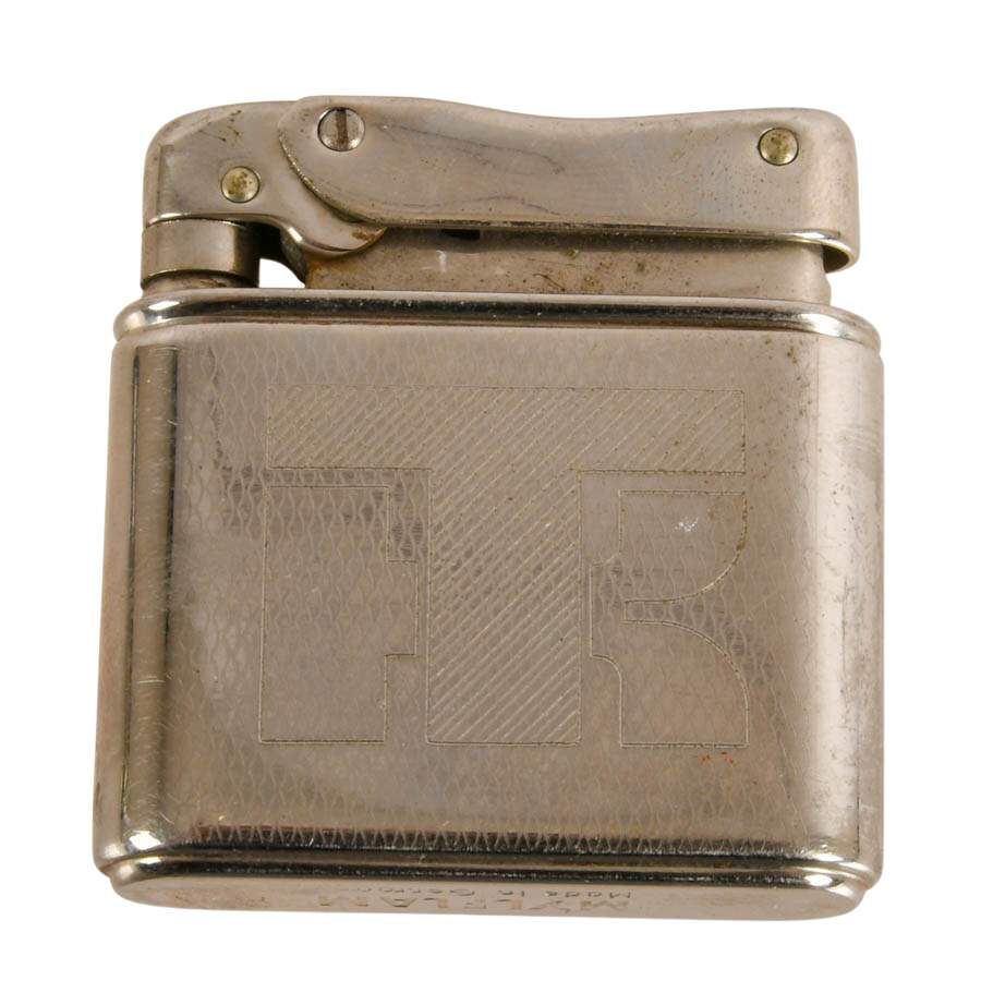 Colibri Laux Crocodile Cigarette Case & Mylflam Duplex Mercedes Lighter-7
