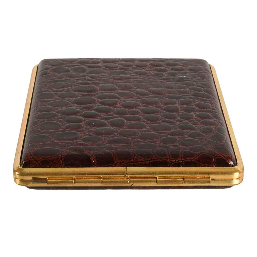 Colibri Laux Crocodile Cigarette Case & Mylflam Duplex Mercedes Lighter-3
