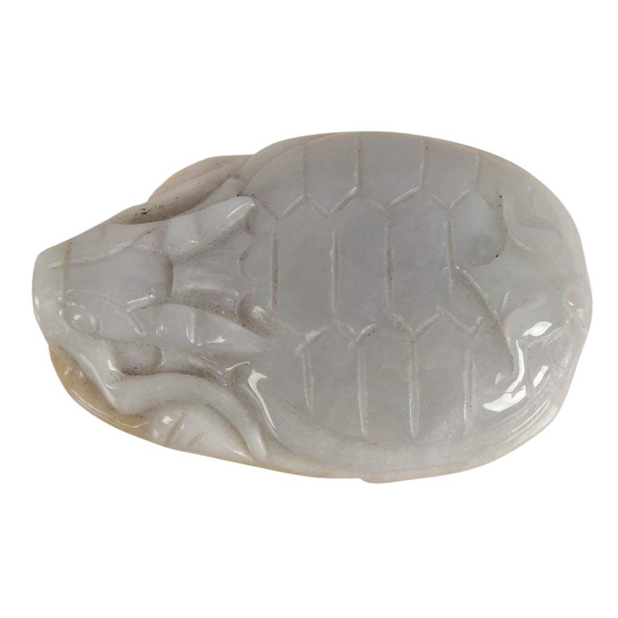 Carved Turtle Dragon Jadeite Pendant-2