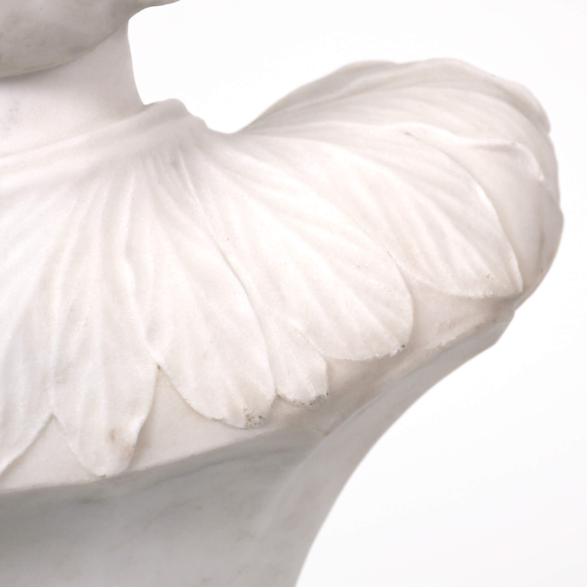 Antique Art Nouveau Signed A. Fraty Italian Alabaster Bust of Woman-8
