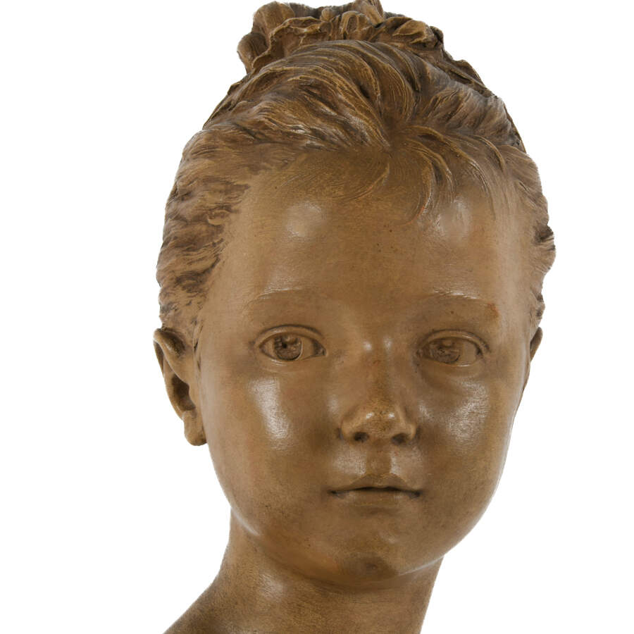 Terracotta Bust of Louise Brongniart After Jean Antoine Houdon-5