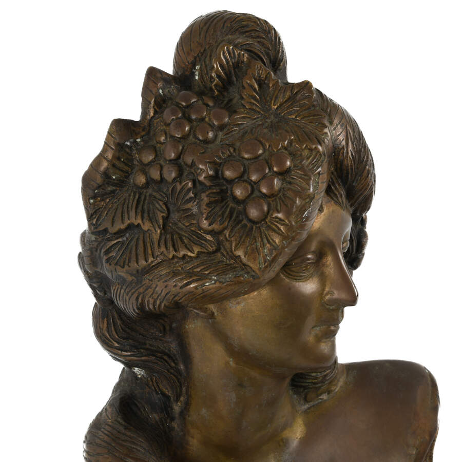 Antique Art Nouveau Bust of a Classical Woman-8