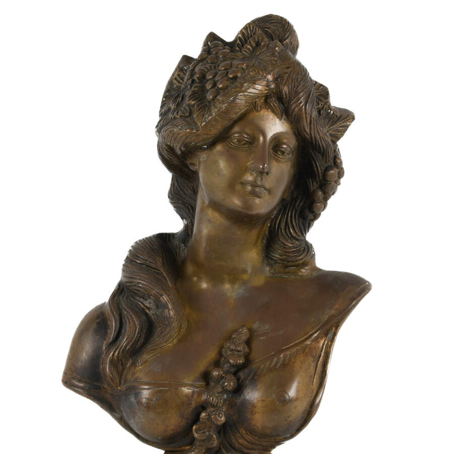 Antique Art Nouveau Bust of a Classical Woman-6