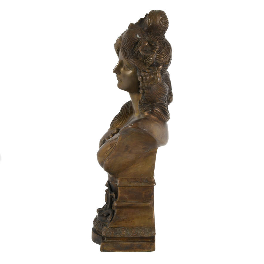 Antique Art Nouveau Bust of a Classical Woman-2