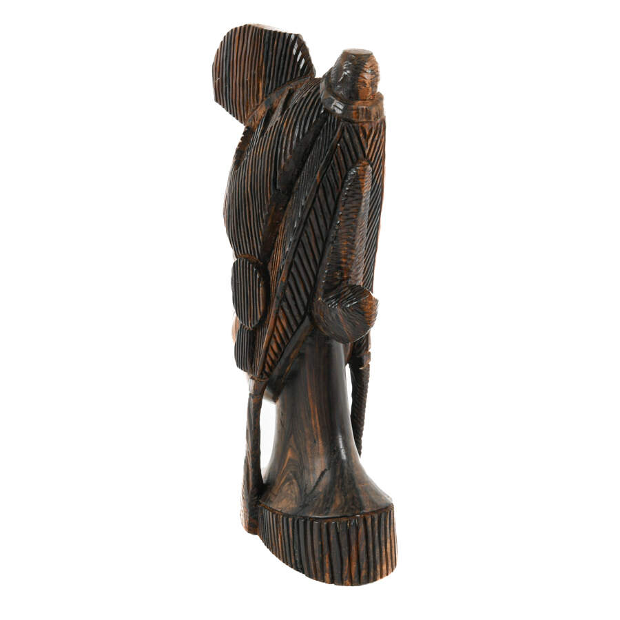 Antique African Carved Wooden Tribal Bust-3