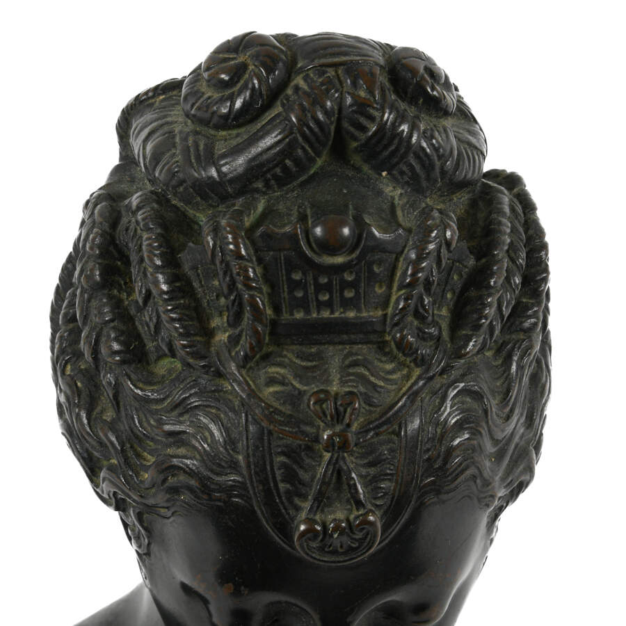 Black Metal Bust of Diana De Poitiers After Jean Goujon-6