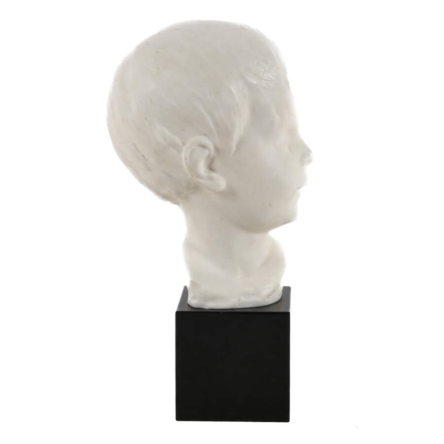 French Mix Composition Bust of a Young Boy on Base-4