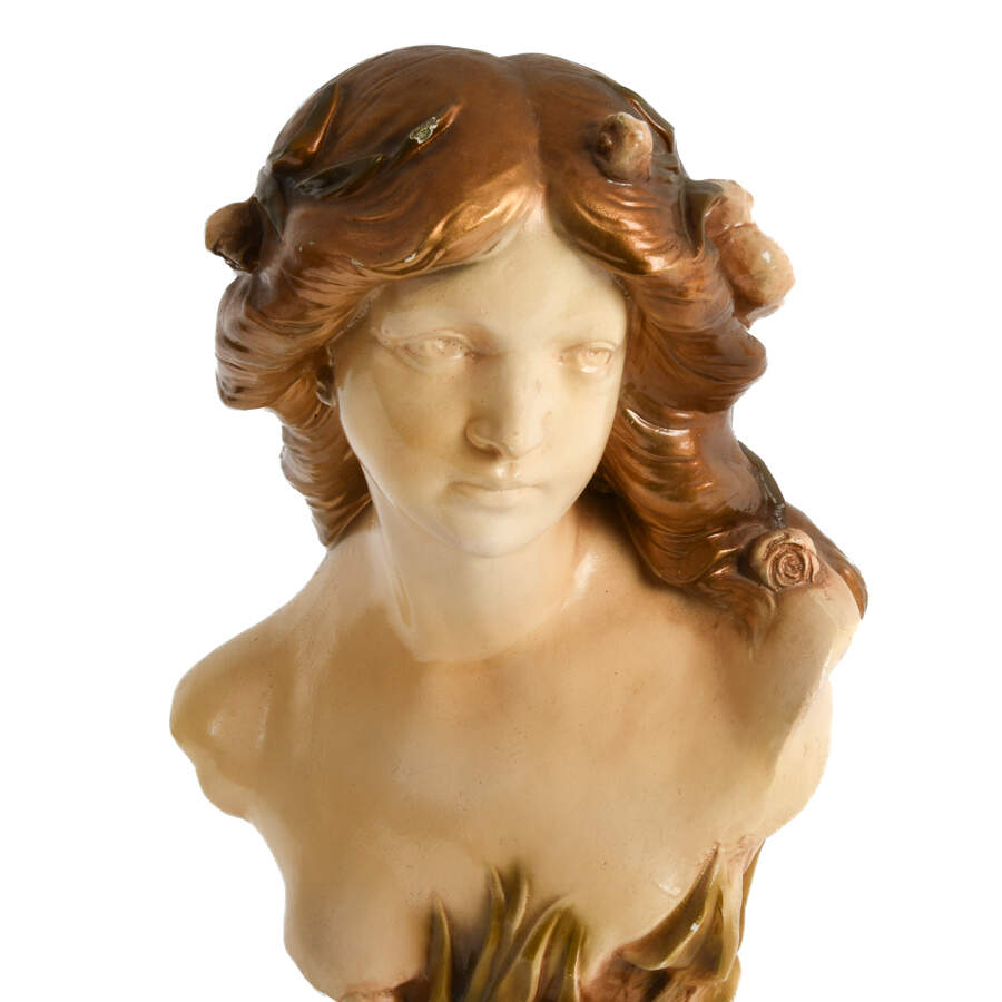 Chalkware Bust of a Young Girl-2