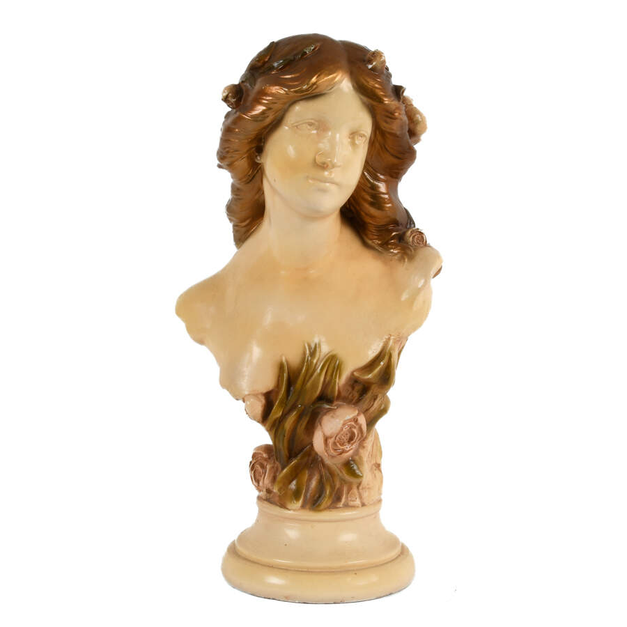 Chalkware Bust of a Young Girl-1