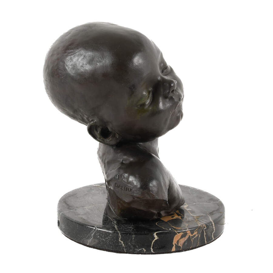 Ceramic Sculpture After Jean-Baptiste Dalou's "Head of a Sleeping Boy"-7