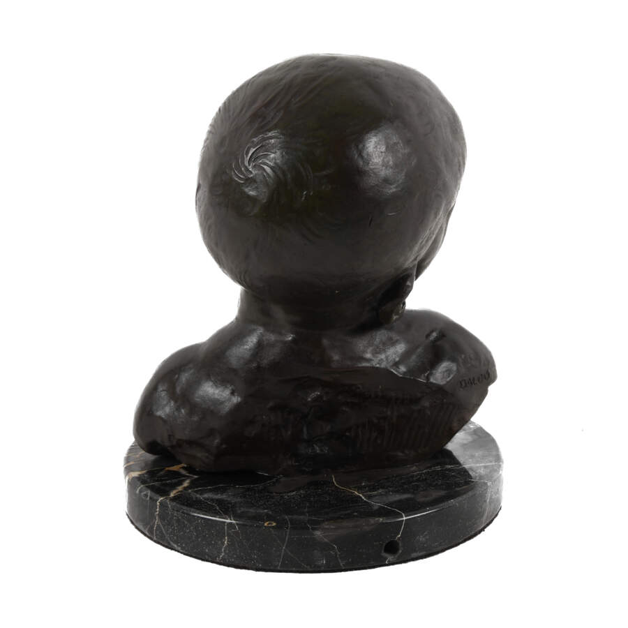 Ceramic Sculpture After Jean-Baptiste Dalou's "Head of a Sleeping Boy"-5