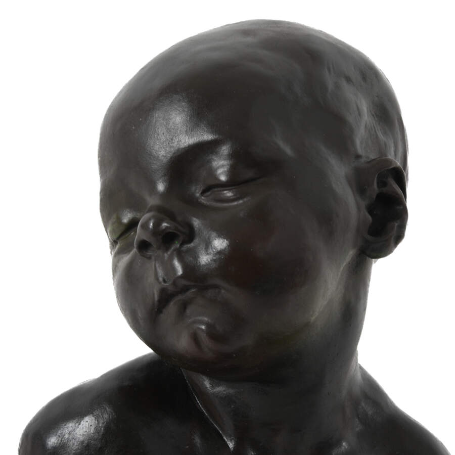 Ceramic Sculpture After Jean-Baptiste Dalou's "Head of a Sleeping Boy"-2