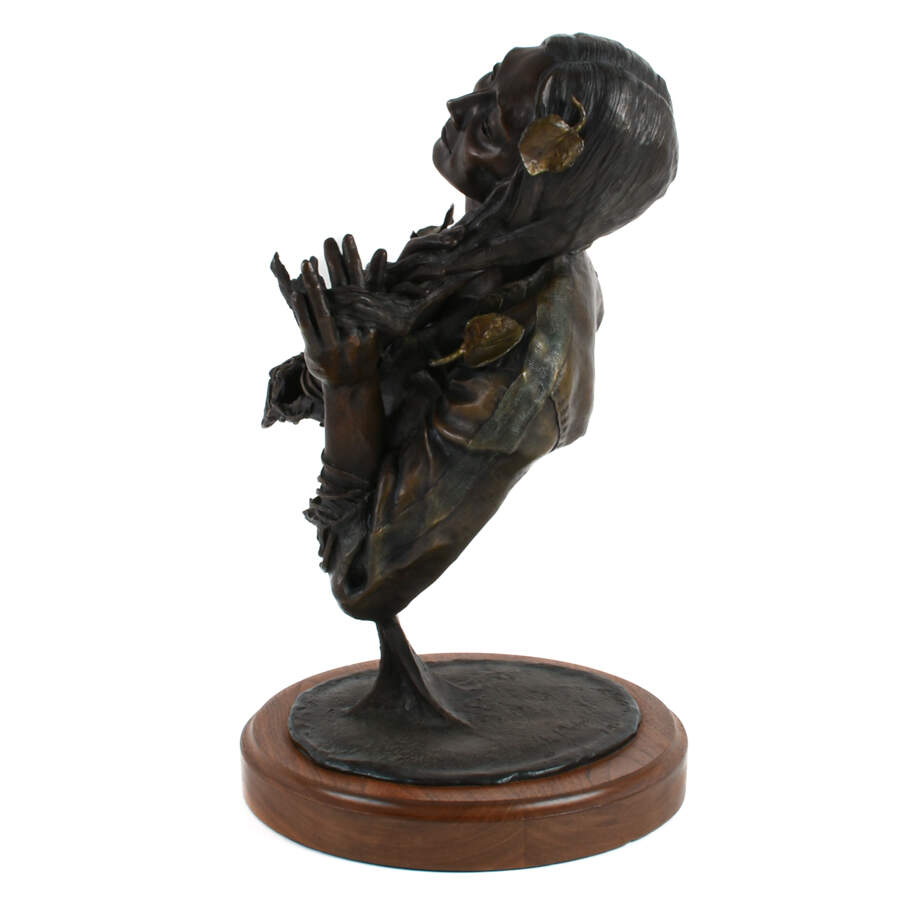 Rusty Phelps Signed Limited Number Untitled 1974 Bronze Bust-8