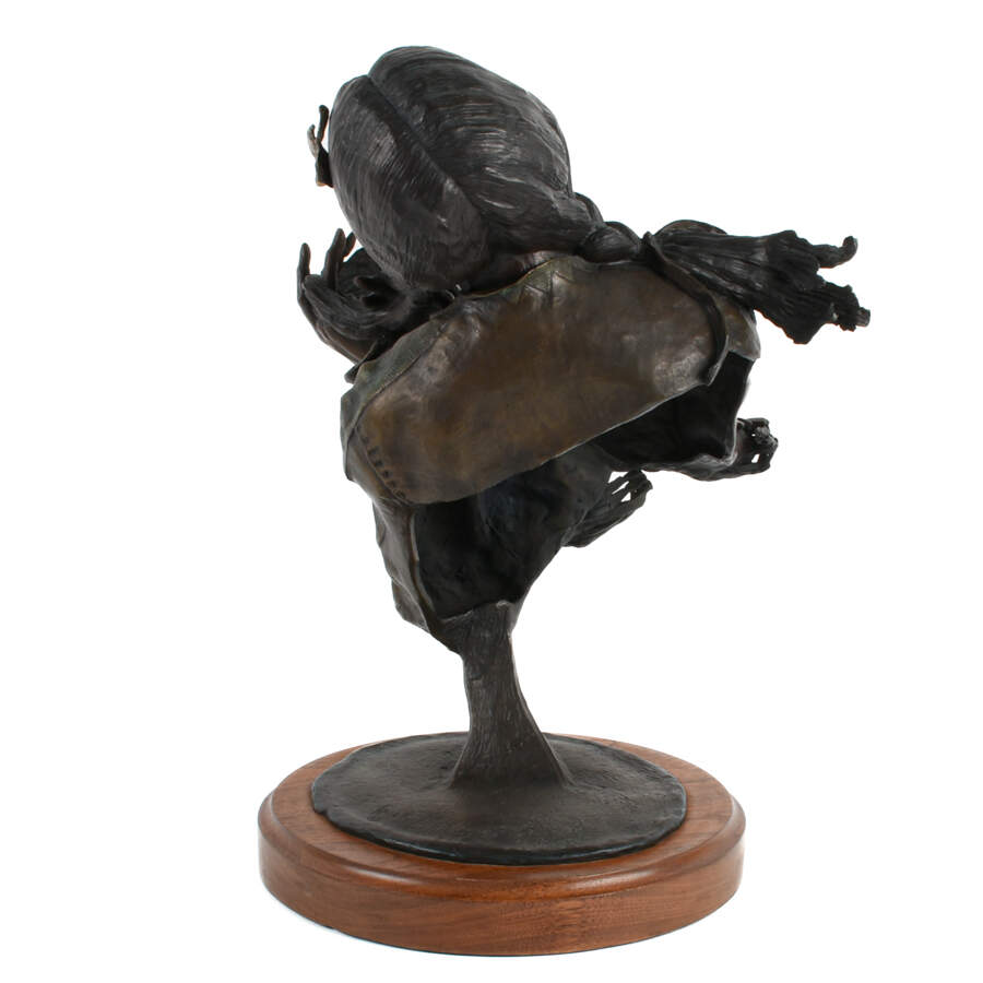 Rusty Phelps Signed Limited Number Untitled 1974 Bronze Bust-7