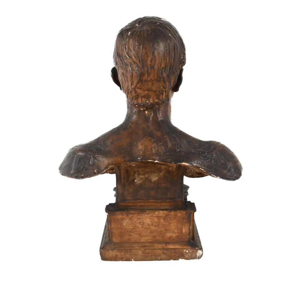 Antique Conrad Dressler "Stanley Africanvs" Plaster Bust-6