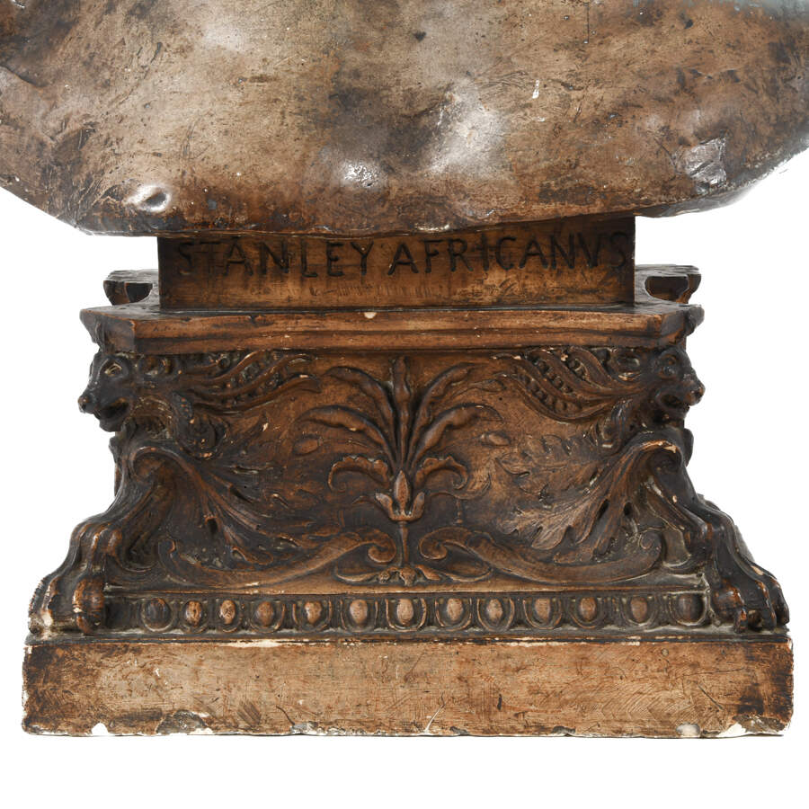 Antique Conrad Dressler "Stanley Africanvs" Plaster Bust-3