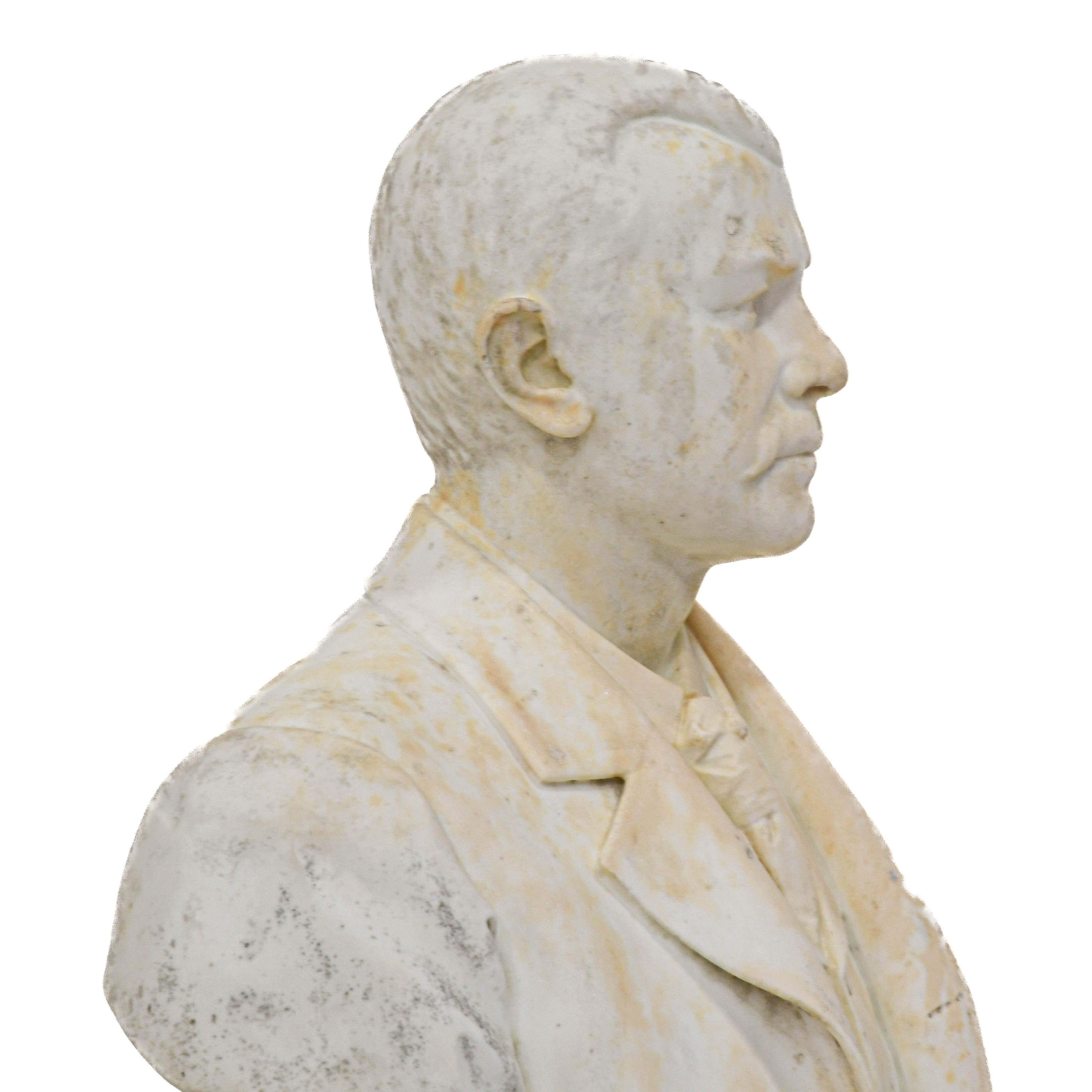 Life-Sized Marble Bust of Lucio Fontana-4
