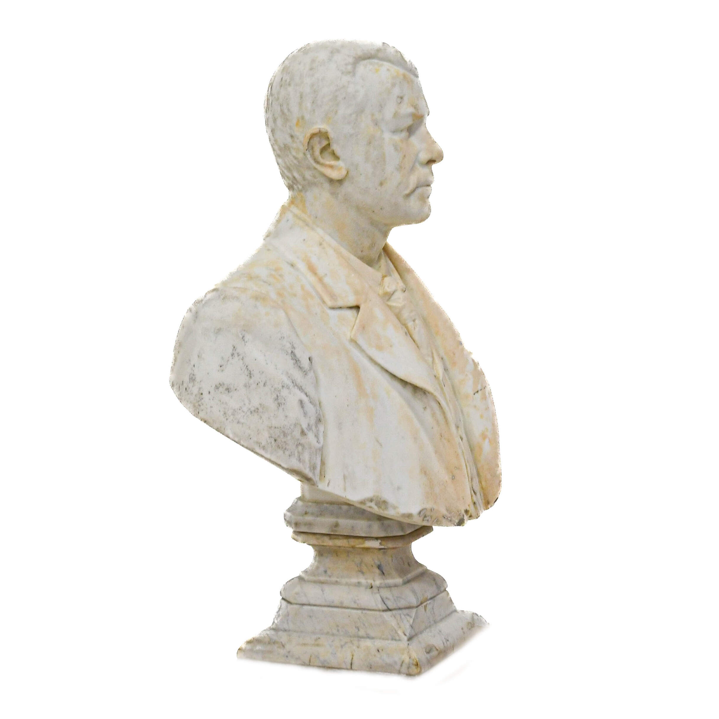 Life-Sized Marble Bust of Lucio Fontana-3