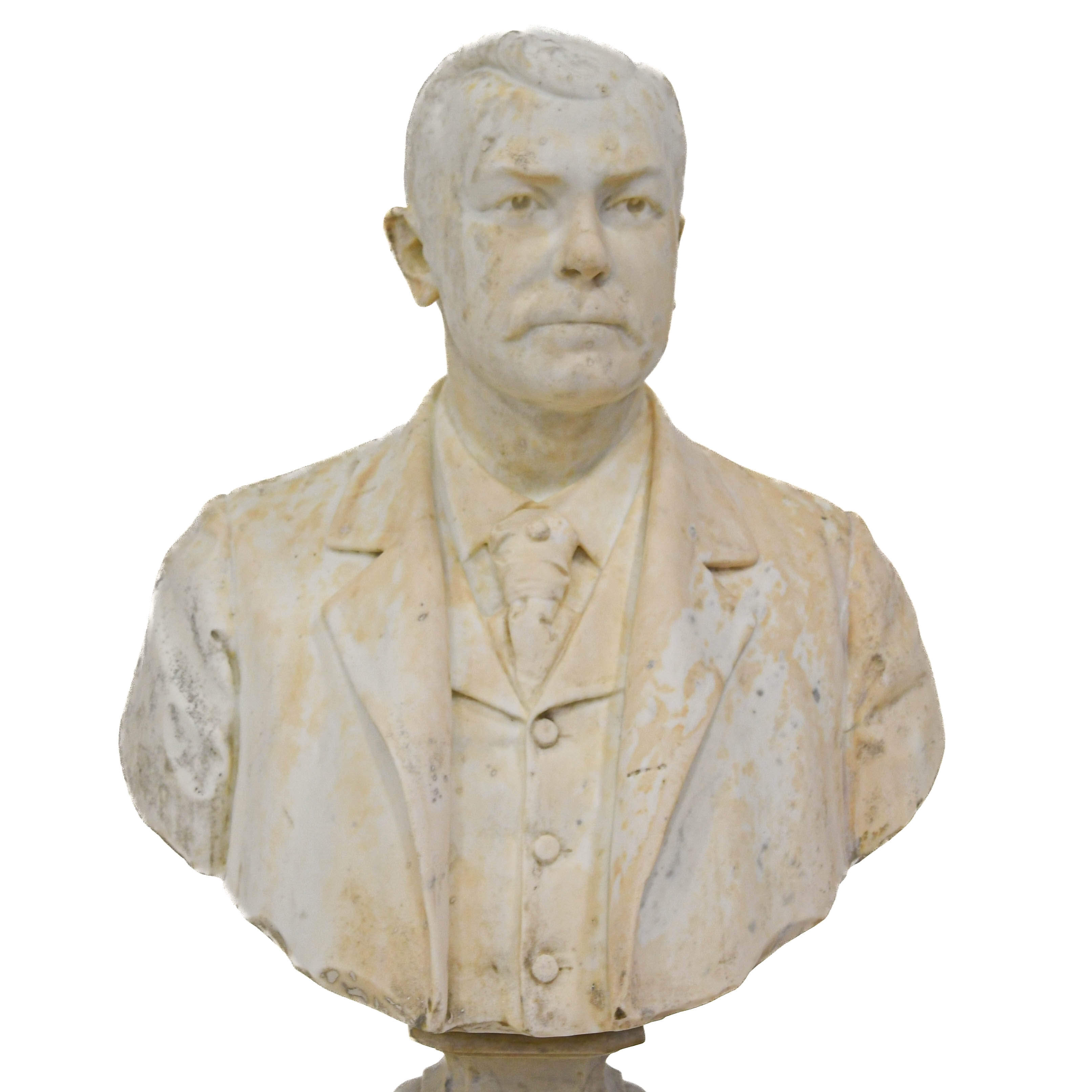 Life-Sized Marble Bust of Lucio Fontana-2