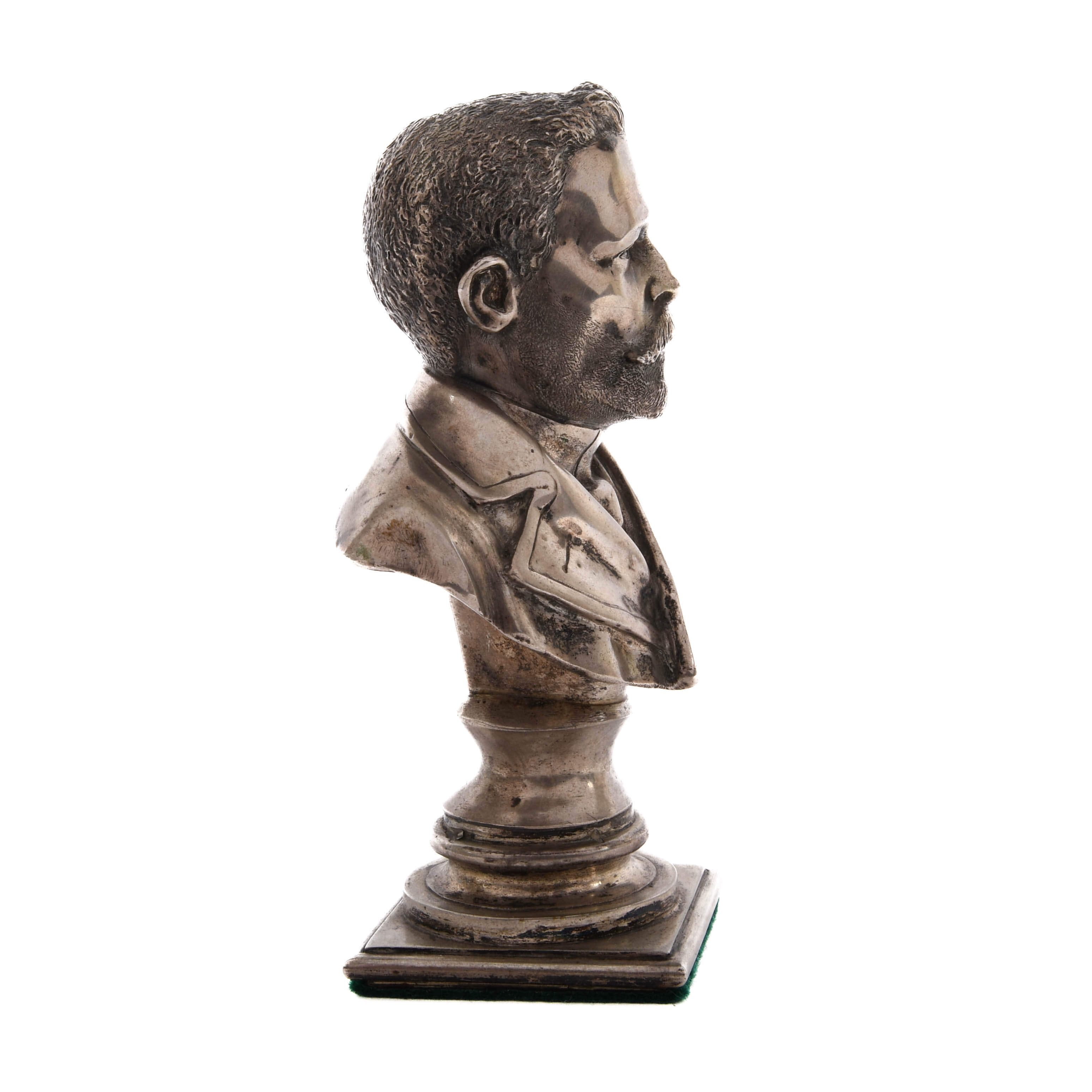 Miniature Gilt Bust of a Gentleman-5