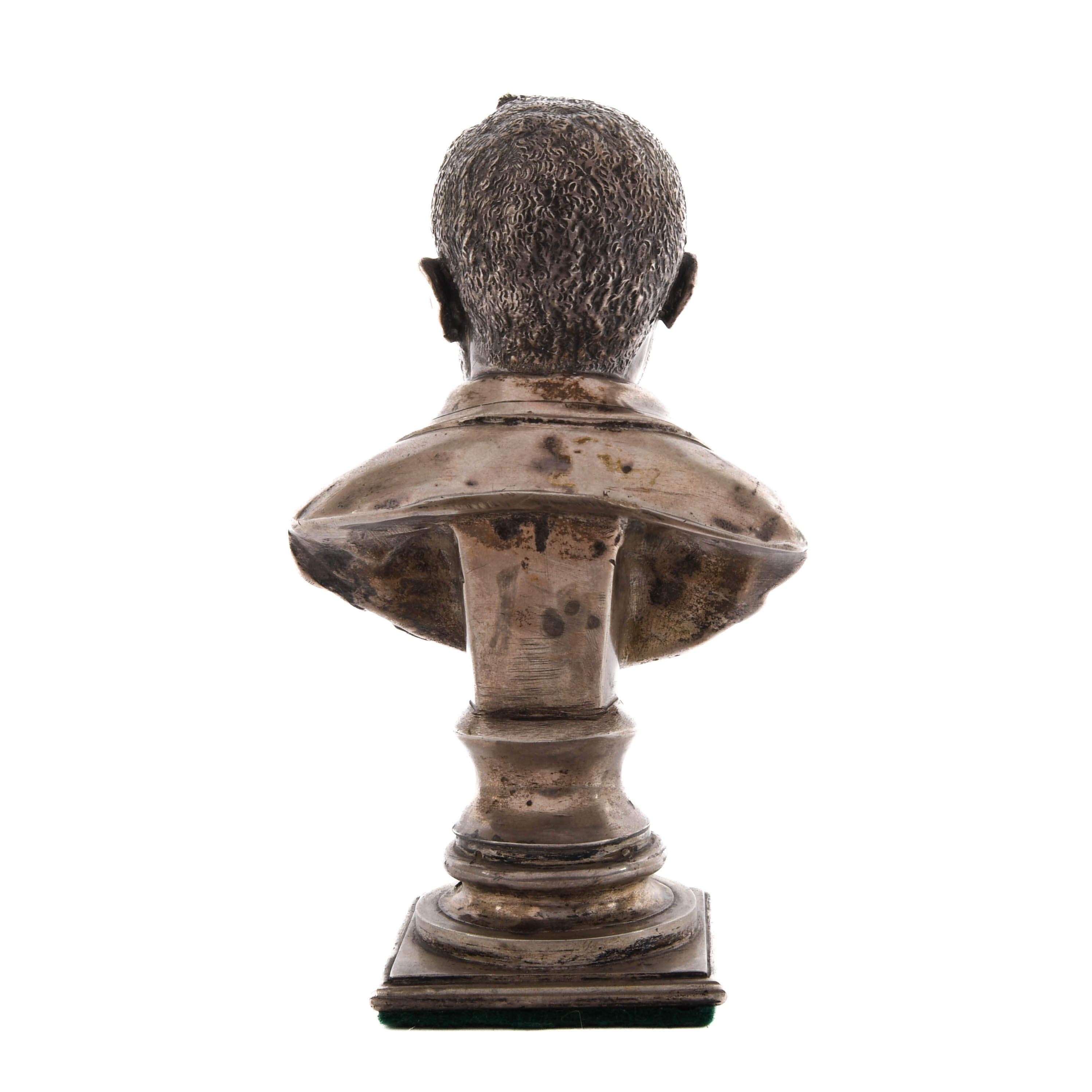 Miniature Gilt Bust of a Gentleman-4