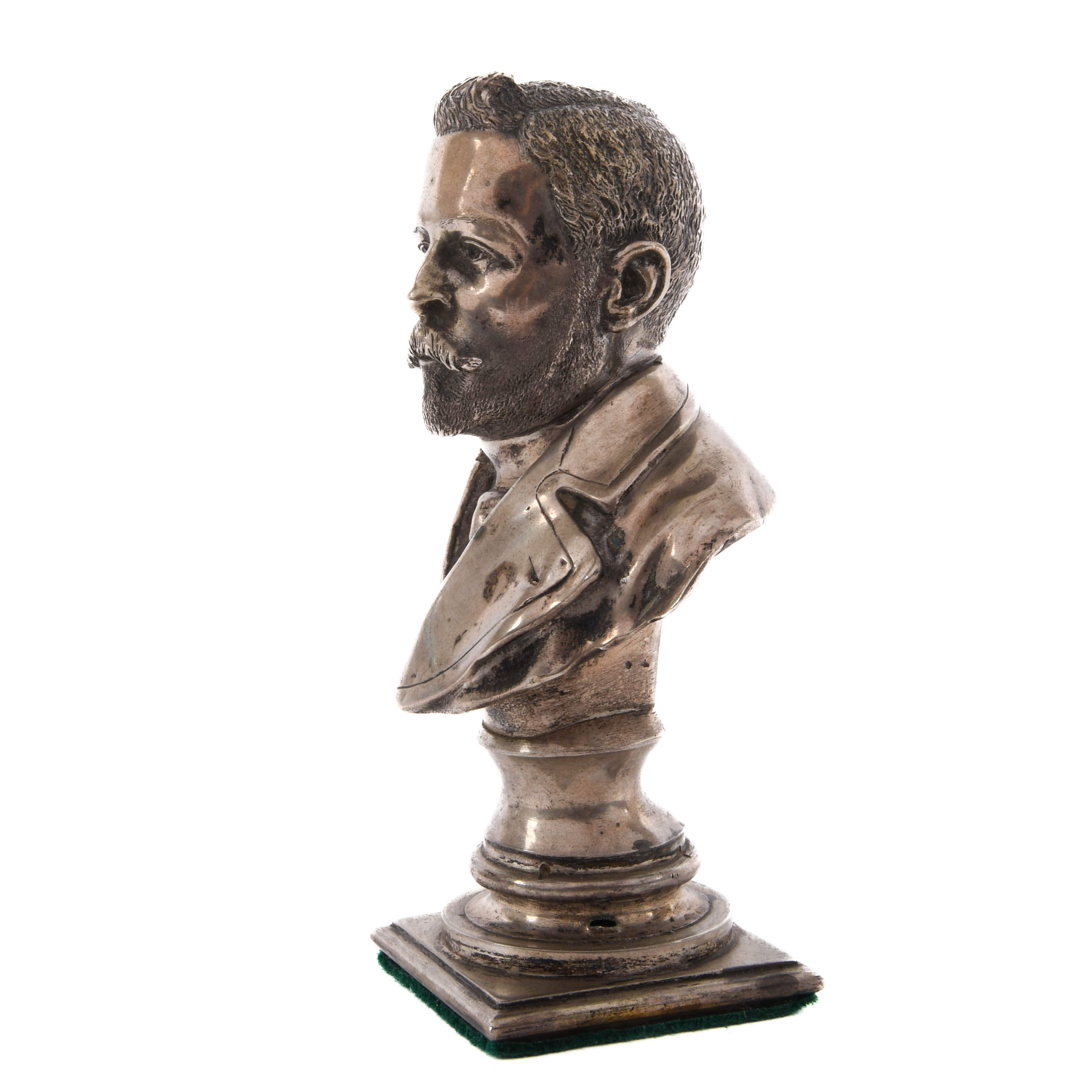 Miniature Gilt Bust of a Gentleman-3
