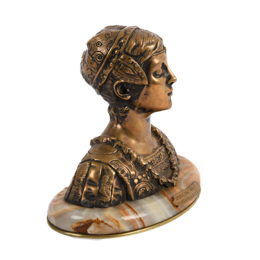 Signed Roland G. Colombo's "Grande Dame Patricienne" Bronze Bust-6