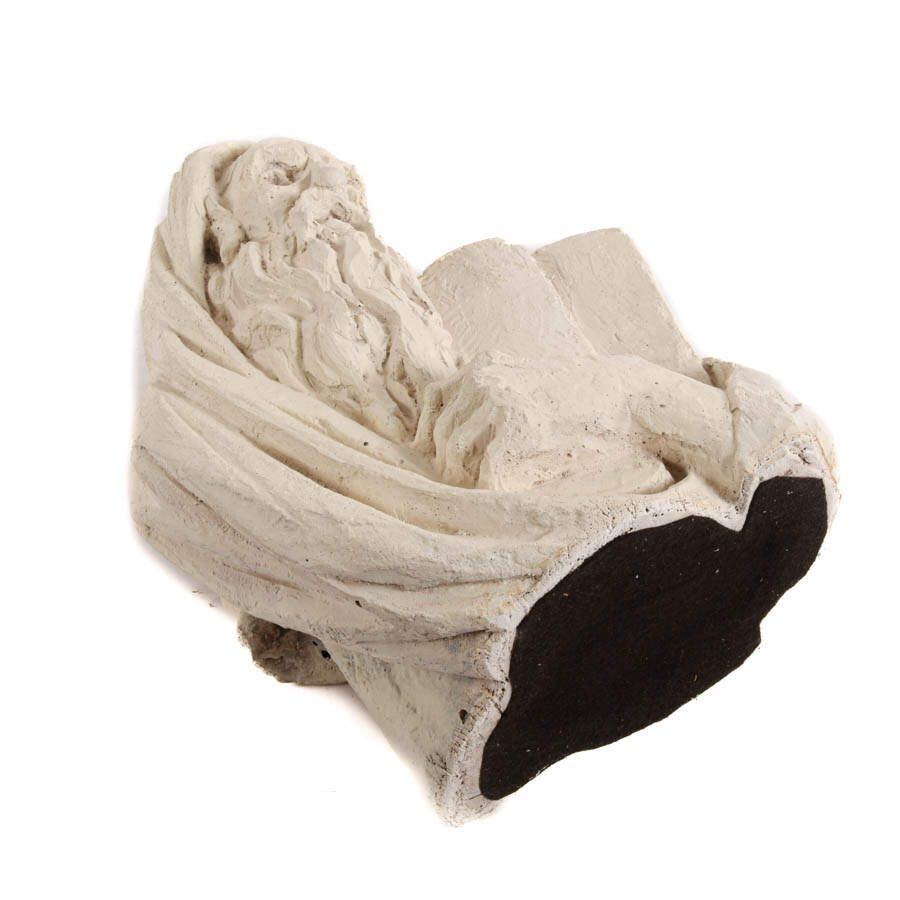 Mid-Century Modern Signed A. Bergier Plaster Bust of Moses-8
