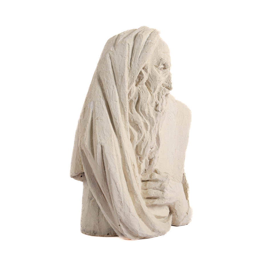 Mid-Century Modern Signed A. Bergier Plaster Bust of Moses-7