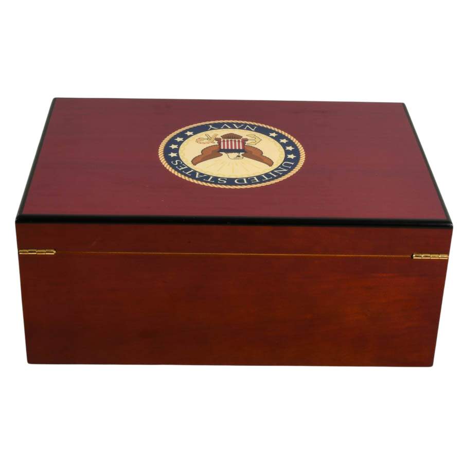 Cuban Crafters U.S. Navy Official American Emblems Humidor-5