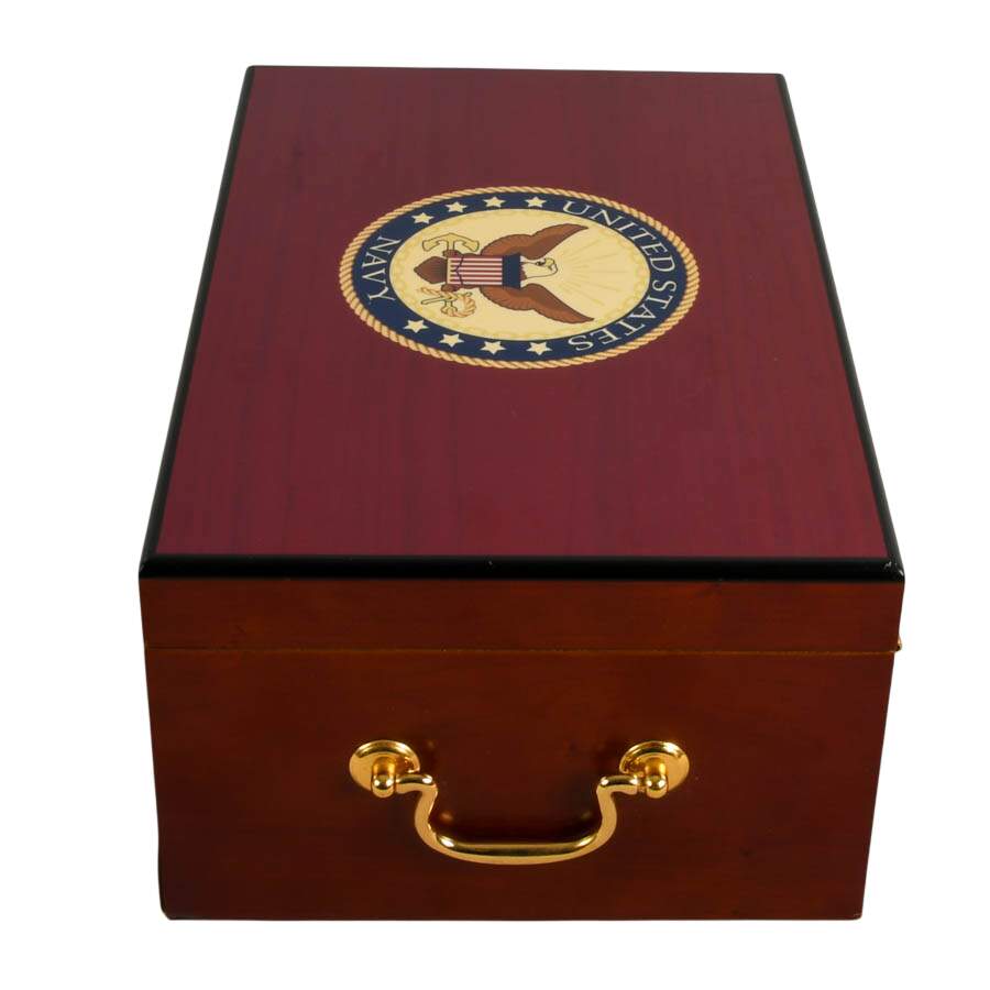 Cuban Crafters U.S. Navy Official American Emblems Humidor-4