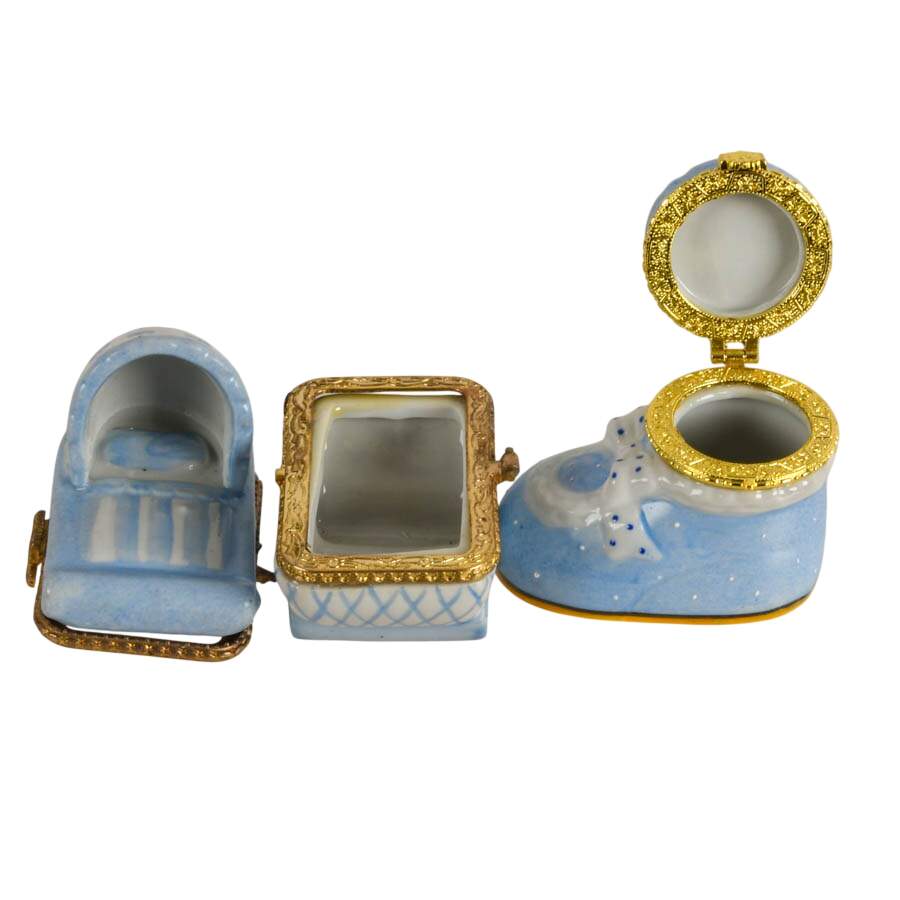 Four-Piece Porcelain Baby Boy Trinket Boxes-7