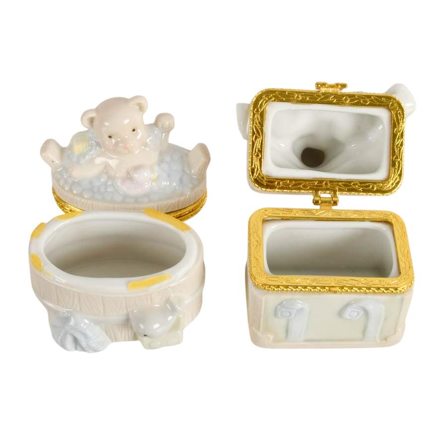 Four-Piece Porcelain Baby Boy Trinket Boxes-5