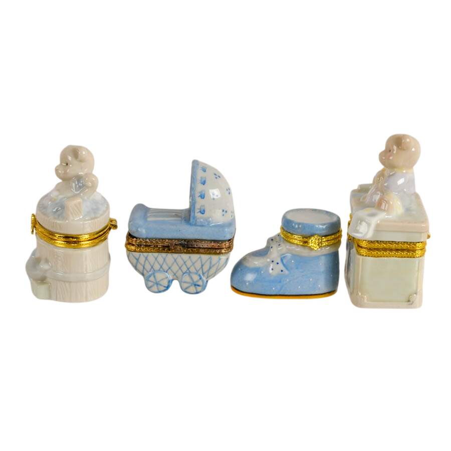 Four-Piece Porcelain Baby Boy Trinket Boxes-2
