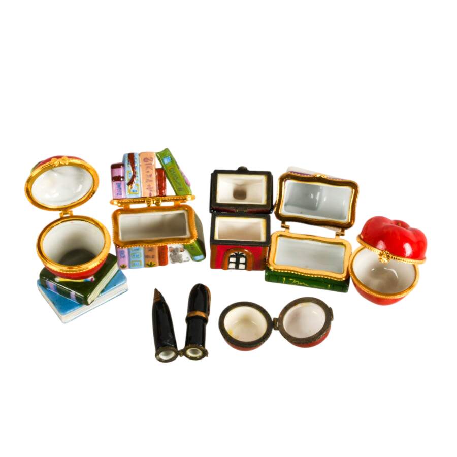 Seven-Piece Porcelain Teacher's Accessories Jewelry Boxes-3